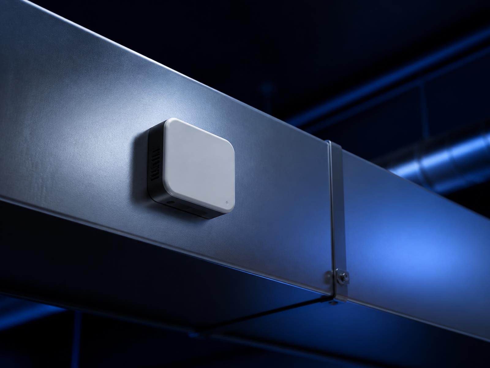 Airbryt sensor mounted on HVAC ducting